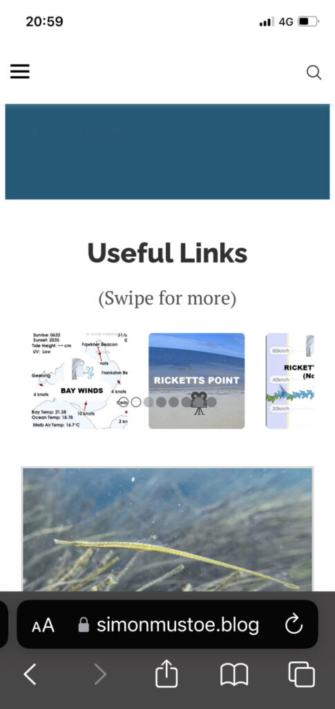 Melbourne snorkelling, wind, water & webcams: handy links